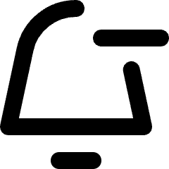 Alarm Remove Bell Notification Icon from Micro Line Set