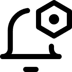 Alarm Setting Bolt Nut Icon from Core Line Set