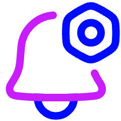 Alarm Setting Bolt Nut Icon from Plump Neon Set
