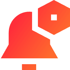Alarm Setting Bolt Nut Icon from Sharp Gradient Set