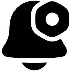 Alarm Setting Bolt Nut Icon from Plump Solid Set