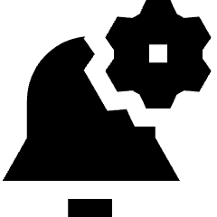 Alarm Setting Gear Icon from Sharp Solid Set