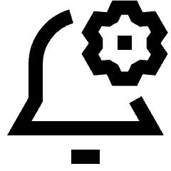 Alarm Setting Gear Icon from Sharp Line Set