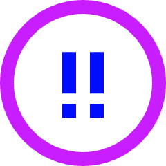 Alert Circle Priority Medium Icon from Sharp Neon Set