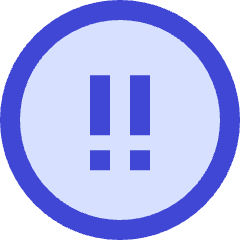 Alert Circle Priority Medium Icon from Sharp Duo Set