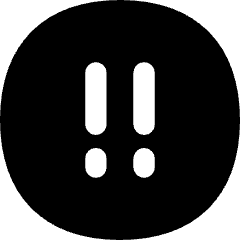 Alert Circle Priority Medium Icon from Flex Solid Set