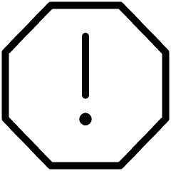 Alert Hexagon Icon from Ultimate Light Set