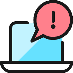 Alert Message Laptop Icon from Ultimate Colors Set