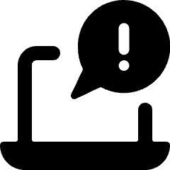 Alert Message Laptop Icon from Ultimate Bold Set