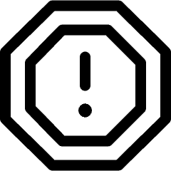 Alert Octagon 2 Icon from Ultimate Regular Set