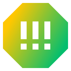 Alert Octagon Priority High Icon from Sharp Gradient Set