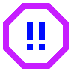 Alert Octagon Priority Medium Icon from Sharp Neon Set