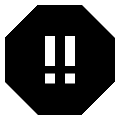 Alert Octagon Priority Medium Icon from Sharp Solid Set