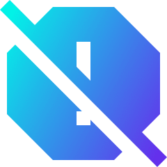 Alert Report Off Icon from Sharp Gradient Set