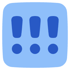 Alert Square Priority High Icon from Plump Flat Set