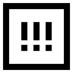 Alert Square Priority High Icon from Sharp Line Set