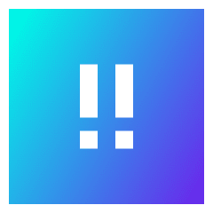Alert Square Priority Medium Icon from Sharp Gradient Set