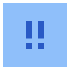 Alert Square Priority Medium Icon from Sharp Flat Set