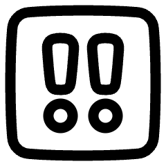 Alert Square Priority Medium Icon from Plump Line Set