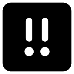 Alert Square Priority Medium Icon from Core Solid Set