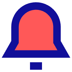 Bell Notification Icon from Sharp Pop Set