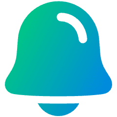 Bell Notification Icon from Plump Gradient Set