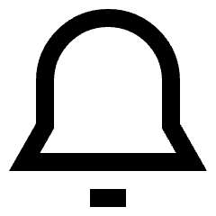 Bell Notification Icon from Sharp Line Set