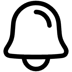 Bell Notification Icon from Plump Line Set
