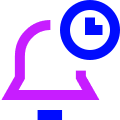 Bell Set Timer Icon from Sharp Neon Set