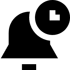 Bell Set Timer Icon from Sharp Solid Set