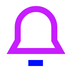 Bell Solo Icon from Sharp Neon Set