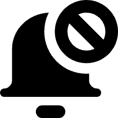 Block Bell Notification Icon from Core Solid Set