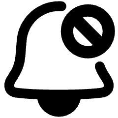 Block Bell Notification Icon from Plump Remix Set