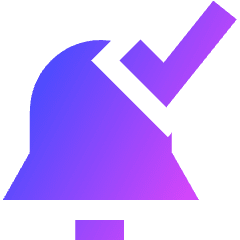 Enabled Bell Notification Icon from Sharp Gradient Set