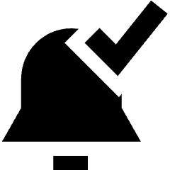 Enabled Bell Notification Icon from Sharp Solid Set
