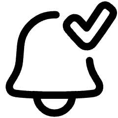 Enabled Bell Notification Icon from Plump Line Set