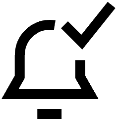 Enabled Bell Notification Icon from Sharp Line Set