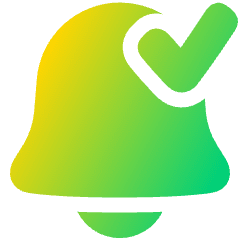Enabled Bell Notification Icon from Plump Gradient Set