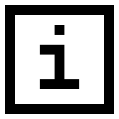 Information Square Icon from Sharp Line Set
