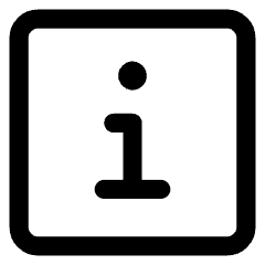 Information Square Icon from Core Line Set