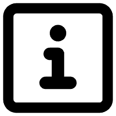 Information Square Icon from Core Remix Set