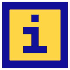 Information Square Icon from Sharp Pop Set