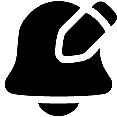 Notification Edit Icon from Plump Solid Set