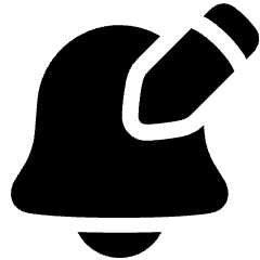 Notification Edit Icon from Plump Solid Set