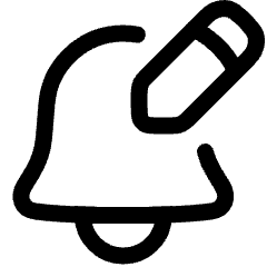 Notification Edit Icon from Plump Line Set