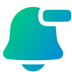 Remove Bell Notification 1 Icon from Plump Gradient Set