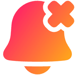 Remove Bell Notification 2 Icon from Plump Gradient Set