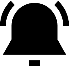 Ringing Bell Notification Icon from Sharp Solid Set
