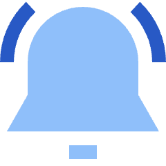 Ringing Bell Notification Icon from Sharp Flat Set