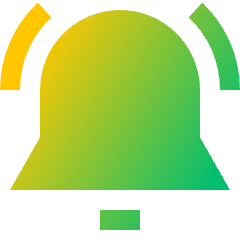 Ringing Bell Notification Icon from Sharp Gradient Set